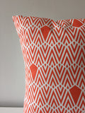 Orange Geometric Chevron Throw Pillow