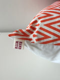Orange Geometric Chevron Throw Pillow