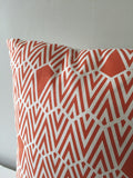 Orange Geometric Chevron Throw Pillow