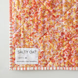 Navy-and-Coral Oversized Log Cabin Baby Quilt