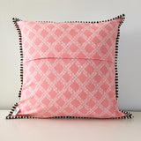 Modern Mustard-and-Pink Throw Pillow