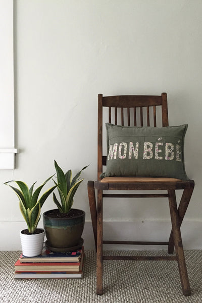 Mon Bebe Nursery Throw Pillow by Salty Oat