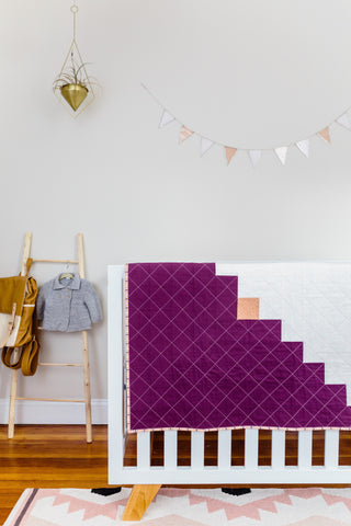 Oversized Log Cabin Baby Quilt