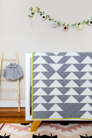 Plus-Sign Flying Geese Baby Quilt