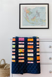 Navy Scrappy Coin Quilt