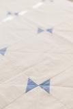 Blue-and-Cream Amish Hourglass Throw Quilt