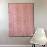 Red Scrappy Diamond Throw Quilt