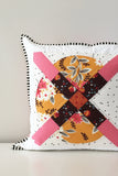 Modern Mustard-and-Pink Throw Pillow