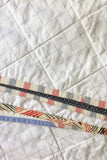 Polka-Dot Chambray Log Cabin Throw Quilt