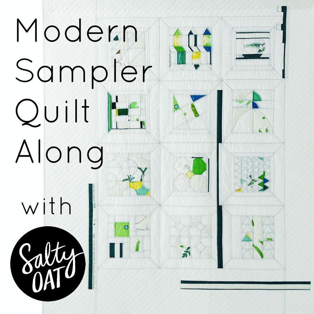 modern sampler quilt along